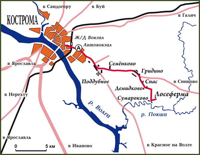 Схема проезда к центральной усадьбе